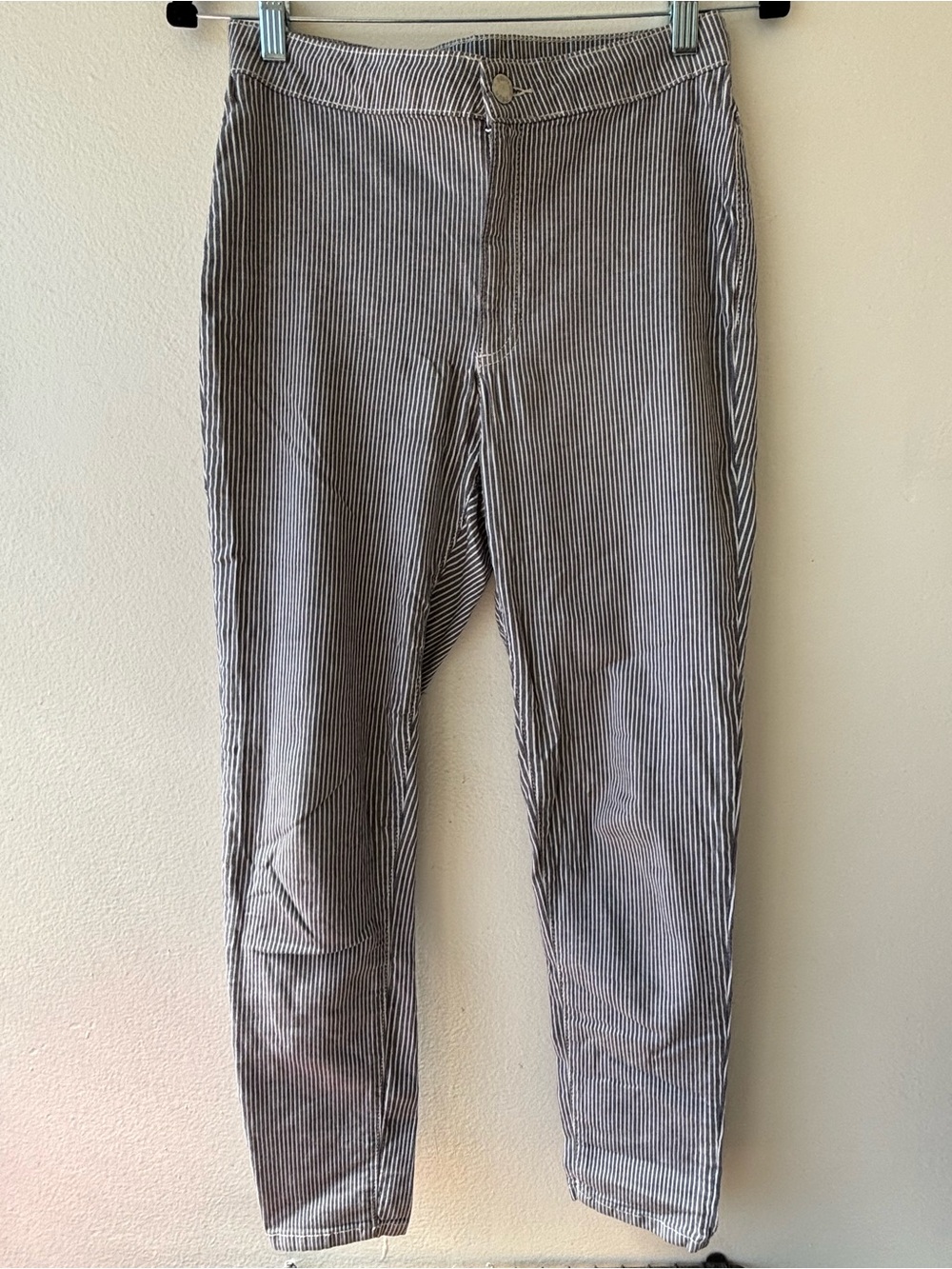 Free People Grey and White Pinstripe Casual Pants